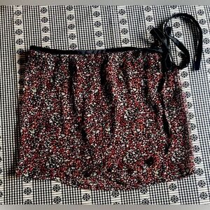 Ballet Wrap Skirt Chiffon Ditsy Floral Black Red Ballerina Dancewear Short Sheer